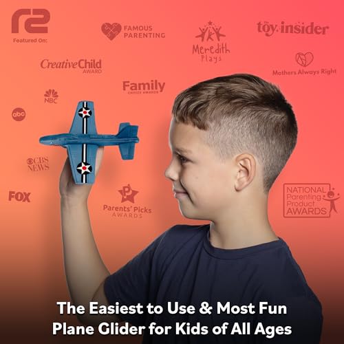 EVA Foam Glider Plane for Kids - Refresh Sports Indoor & Outdoor Flying Toy, Flies 100 ft
