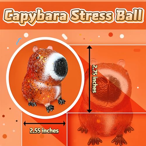 EVDERS Capybara Sugar Squishy Stress Ball – Kawaii Sensory Fidget Toy for Kids and Adults