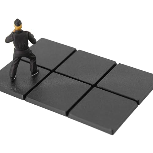 Evemodel 30mm Square ABS Model Bases - 100 Pack for Wargaming and Tabletop Miniatures