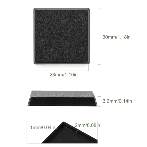 Evemodel 30mm Square ABS Model Bases - 100 Pack for Wargaming and Tabletop Miniatures
