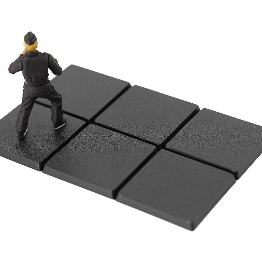 Evemodel 30mm Square ABS Model Bases - 100 Pack for Wargaming and Tabletop Miniatures