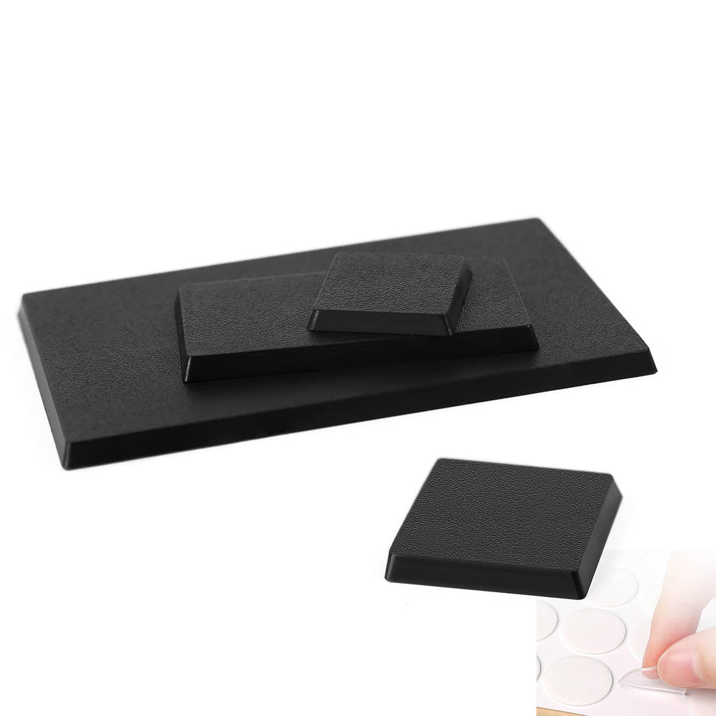 Evemodel 55-Piece Mixed Square & Rectangle Bases for Tabletop Wargames (4 Sizes)
