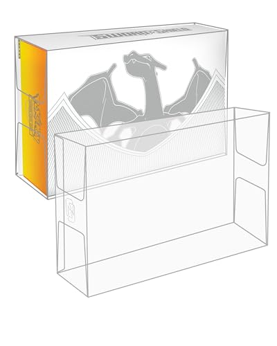 EVORETRO UPC Protector Case for Pokémon TCG Charizard UPC Box – Clear PET Plastic, 0.50mm Thick, Display Storage
