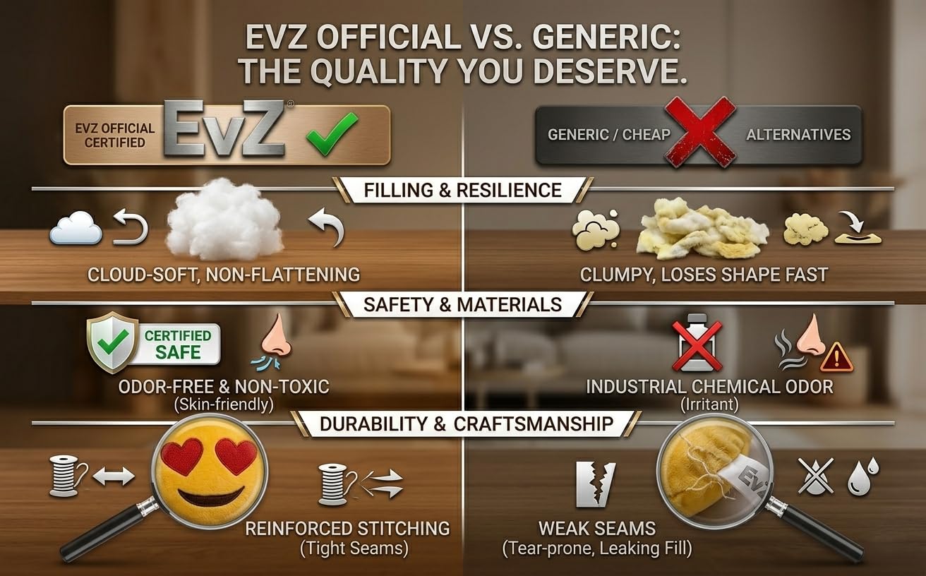 EvZ Heart Eyes Emoji Pillow - 32cm Soft Plush Cushion with Embroidery, Machine Washable, for Couch or Bed