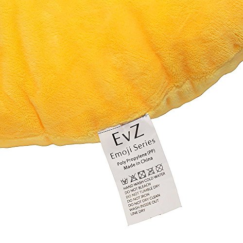 EvZ Unamused Plush Pillow, 32cm - Soft Emoticon Cushion for Sarcastic Office Decor & Gifts