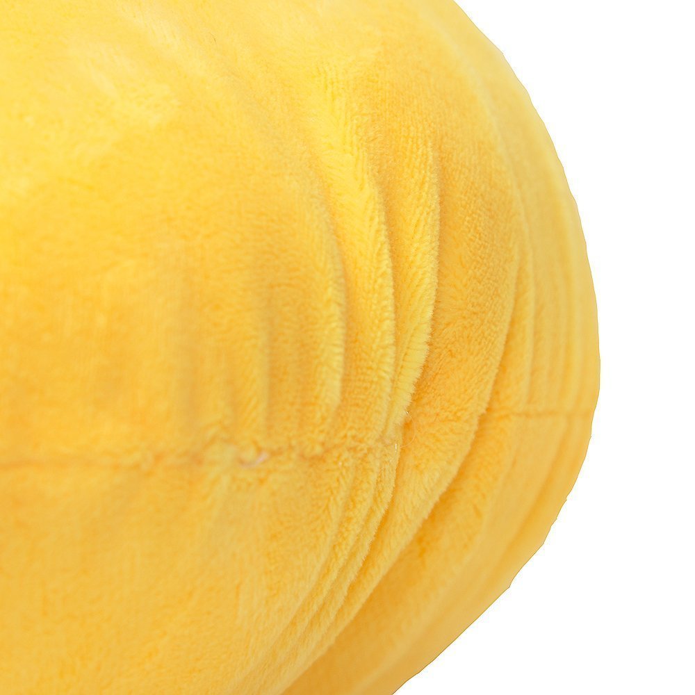 EvZ Winking Plush Pillow 32cm - Soft Yellow Emoji Cushion for Fun Decorative Gift
