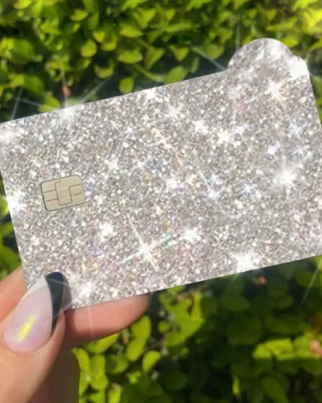 ExotixCard Original Reflective Ultra Bling Skin for Credit and Debit Cards – Silver