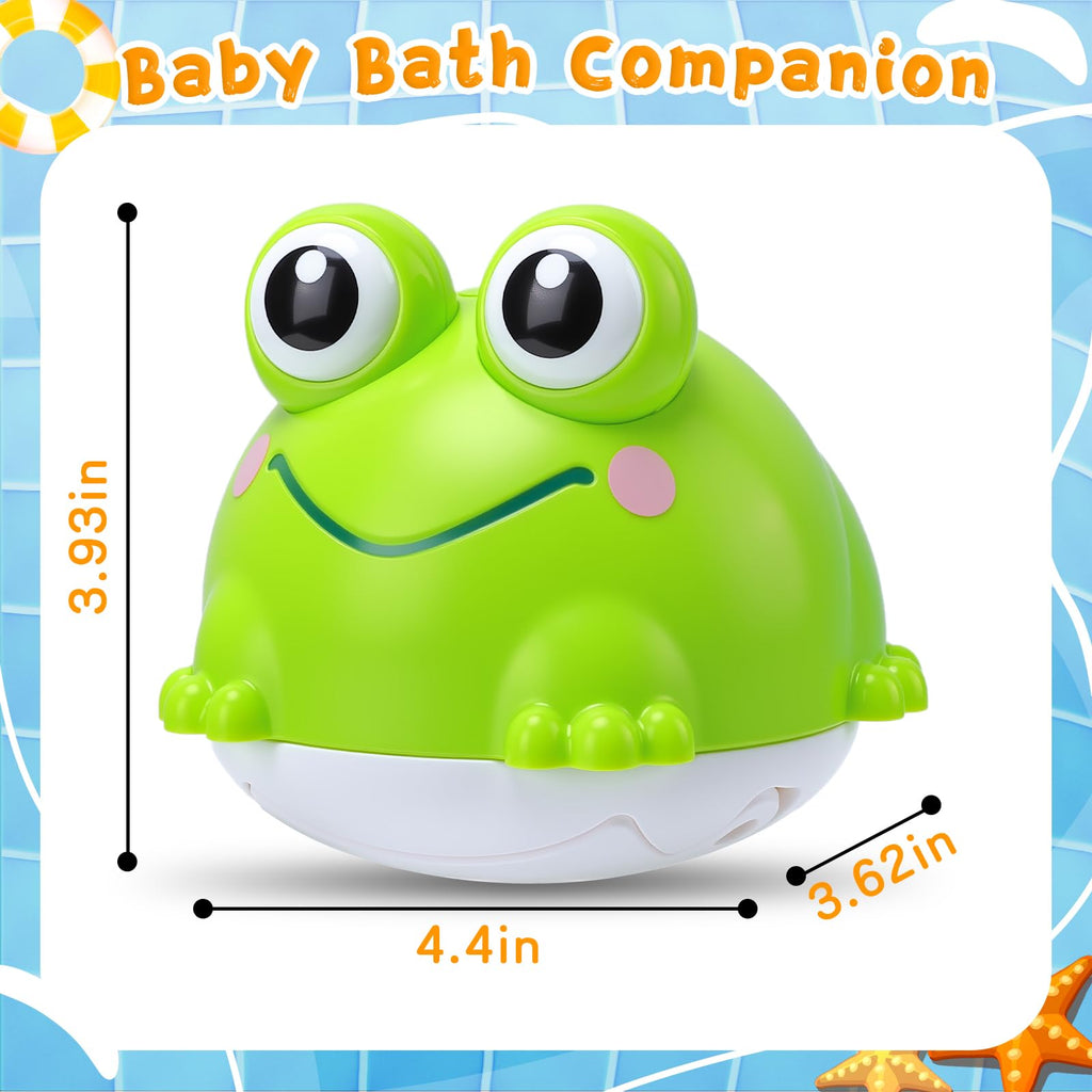Exrroh Light Up Frog Bath Toy Sprinkler – Battery-Powered, Waterproof, for Toddlers 6-18 Months
