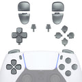 eXtremeRate PS5 Controller Button Replacement Set - Steel Gray, Compatible with BDM-030/040/050/060 (Tools Included)