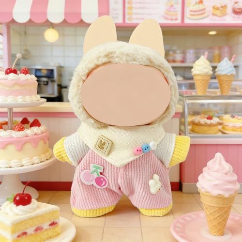 Ezcora 5-Pack Doll Clothes for 17cm Labubu-Style Dolls – Unique Outfits with Accessories, No Doll Included