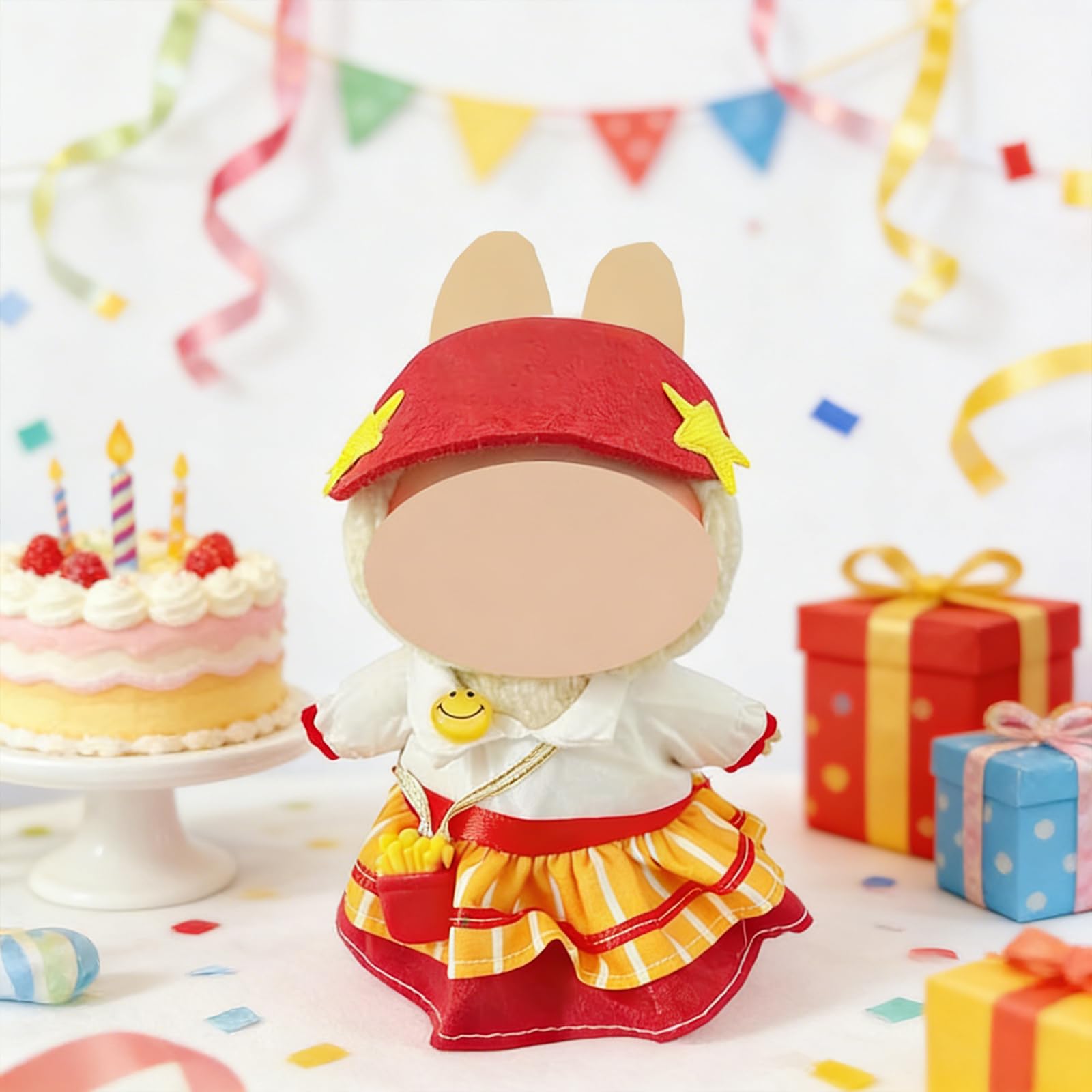 Ezcora 5-Pack Doll Clothes for 17cm Labubu-Style Dolls – Unique Outfits with Accessories, No Doll Included