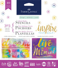 Faber-Castell 10-Pack Mixed Media Stencils: Inspirational 6.5x6.5 Inch Paper Templates