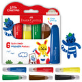 Faber-Castell Little Creatives 6-Count Extra Jumbo Washable Markers – Non-Toxic, Crush-Proof Tips for Toddlers Ages 3+