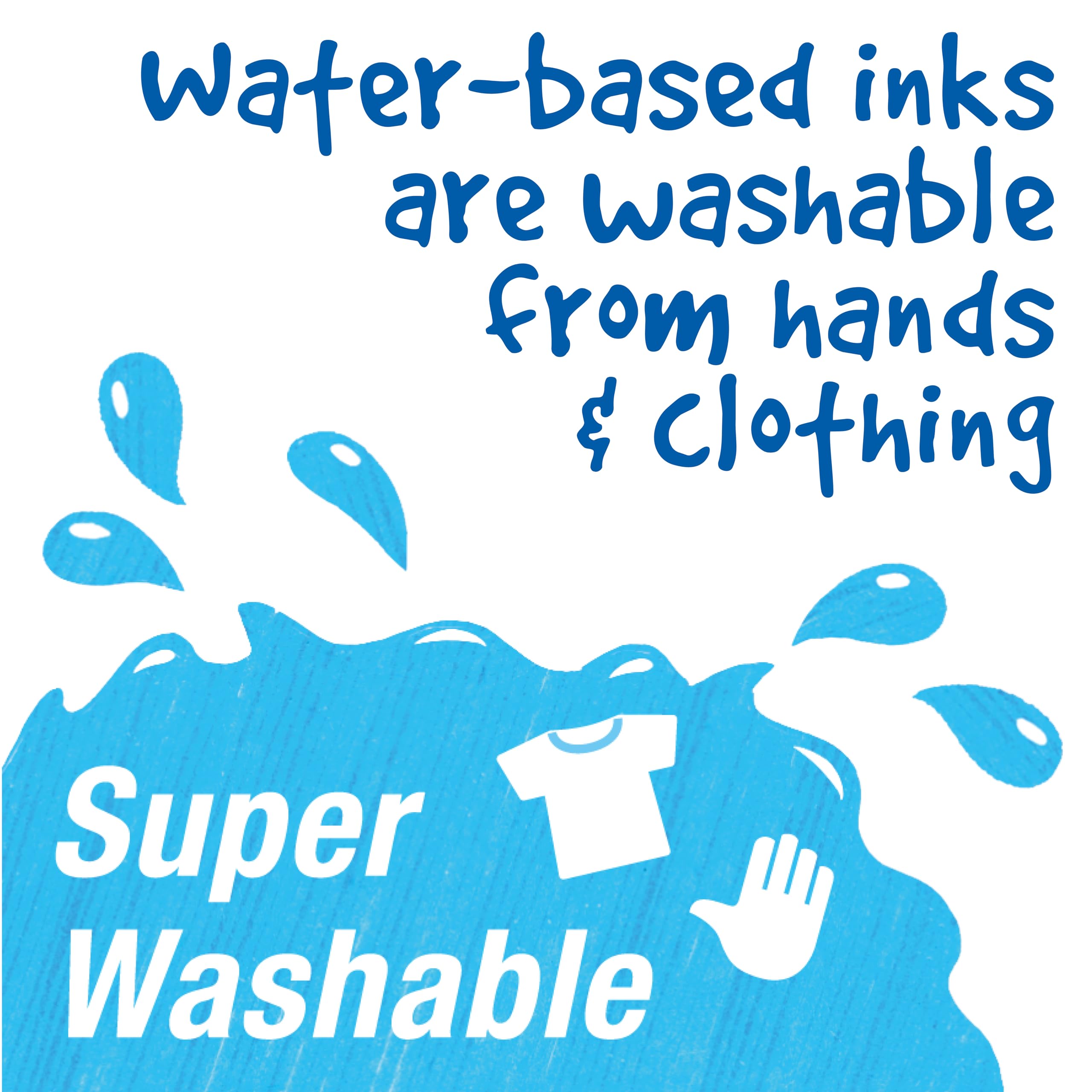 Faber-Castell Little Creatives 6-Count Extra Jumbo Washable Markers – Non-Toxic, Crush-Proof Tips for Toddlers Ages 3+