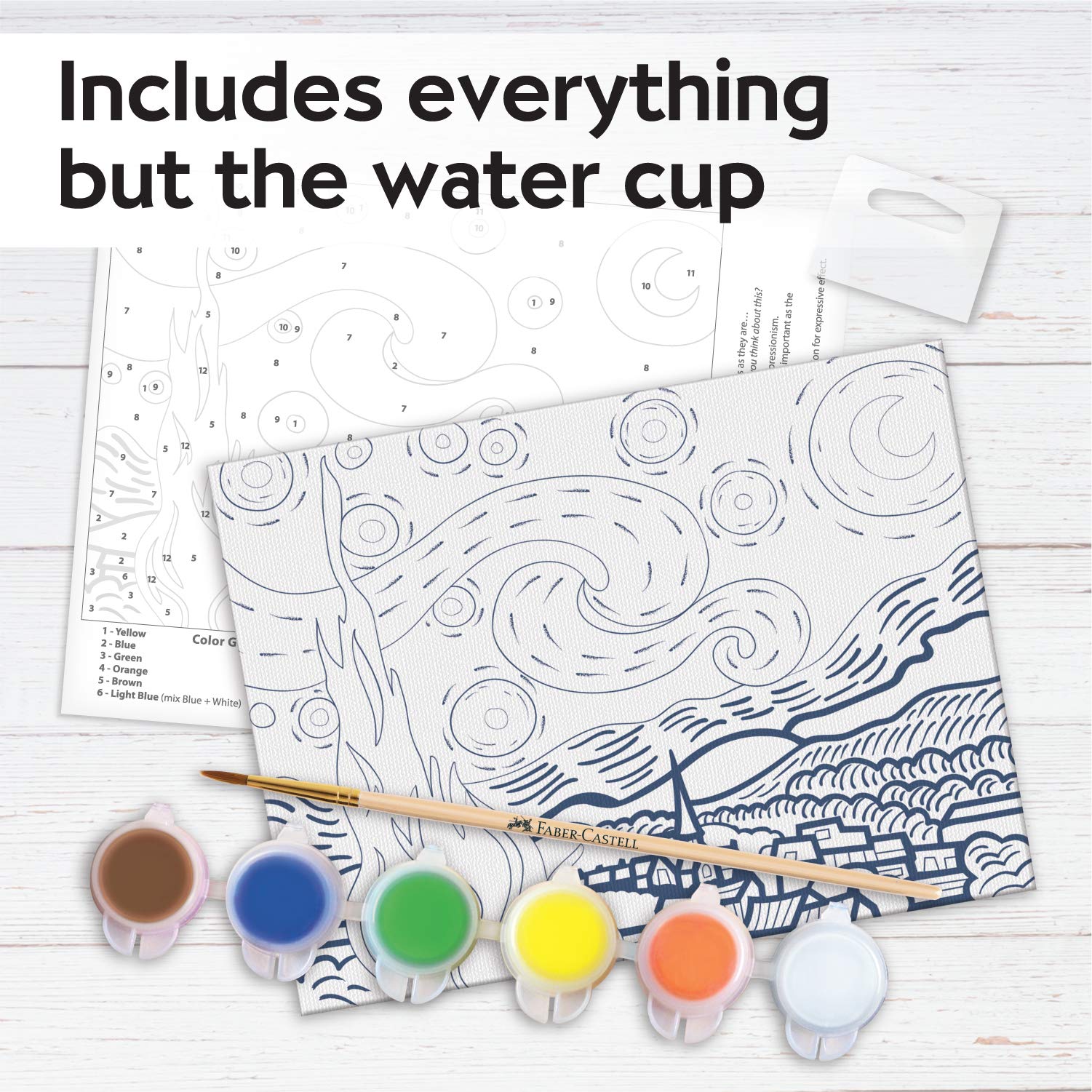 Faber-Castell Museum Series Paint by Number – Van Gogh Starry Night Kit