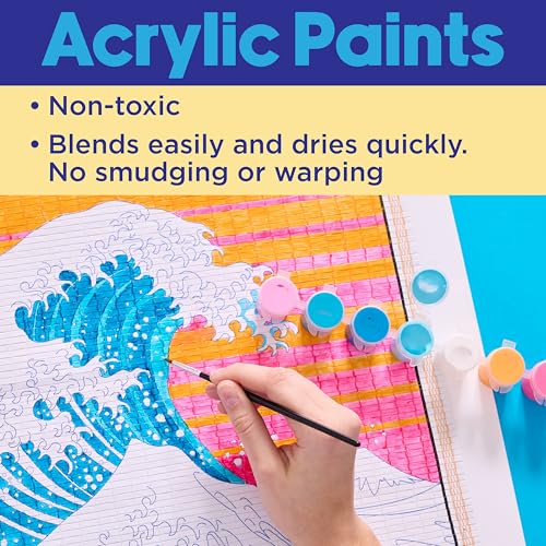 Faber-Castell The Great Wave Scroll Painting Kit – DIY Hanging Wall Art for Kids & Beginners