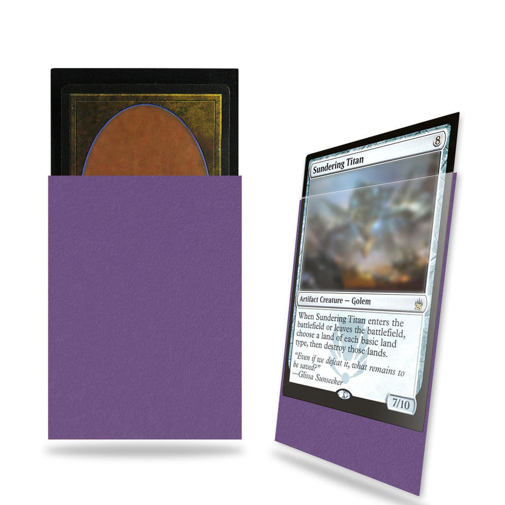 Fabmaker Purple Card Sleeves 200 Pack – Sturdy Textured Matte Back for Trading Cards (66.5×91 mm)