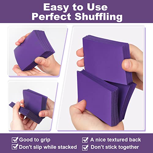 Fabmaker Purple Card Sleeves 200 Pack – Sturdy Textured Matte Back for Trading Cards (66.5×91 mm)