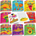 Faccito 24-Pack Mini Fiesta Coloring Books – Mexican Theme, 96 Patterns, Party Favors