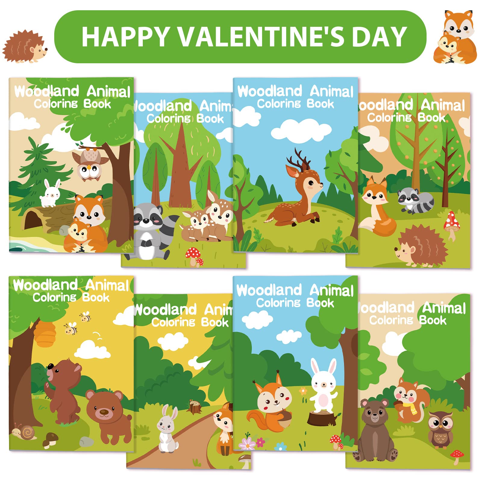 Faccito 24-Pack Mini Woodland Animal Coloring Books for Toddlers – Bulk Party Favors & Classroom Activities