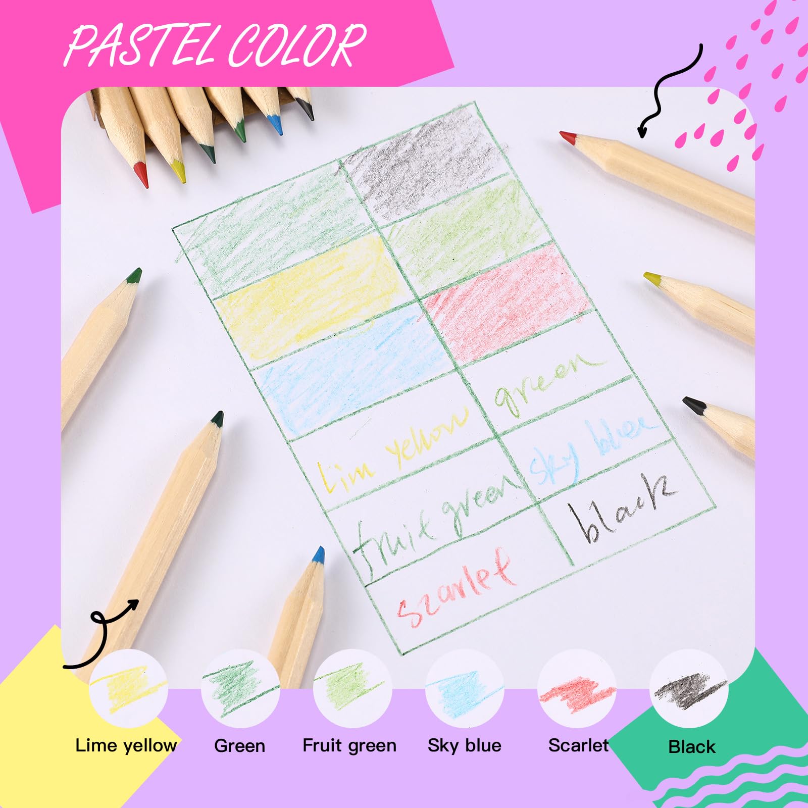 Faccito Mini Colored Pencils Bulk - 15 Boxes of 90 Short 3.5-Inch Pencils for Kids' Drawing and Coloring Activities