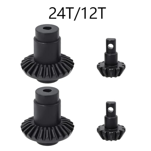 FACCNOY 2-Pair Hardened Steel Axle Bevel Gears for 1/24 FMS FCX24 RC Crawler Upgrade