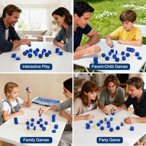 Faigcoy Magnetic Chess Game – 24 Full-Size Stones with 3 Ropes and Travel Bag for Indoor/Outdoor Family Fun