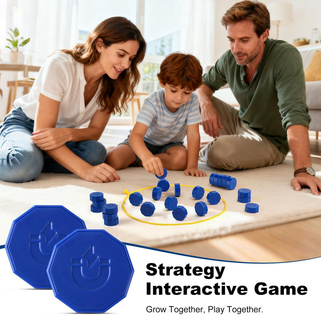 Faigcoy Magnetic Chess Game – 24 Full-Size Stones with 3 Ropes and Travel Bag for Indoor/Outdoor Family Fun