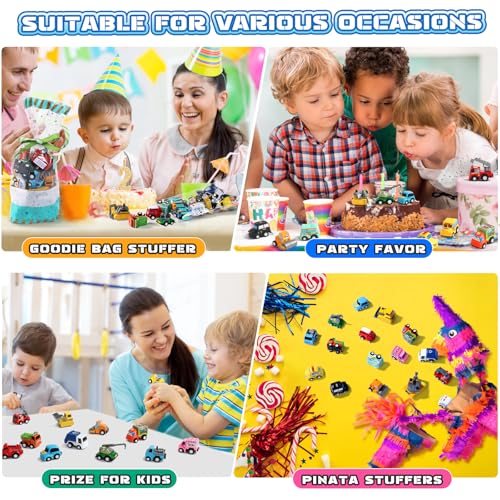 Fajiabao 18-Pack Mini Pull Back Cars for Toddlers, Party Favors, Classroom Prizes