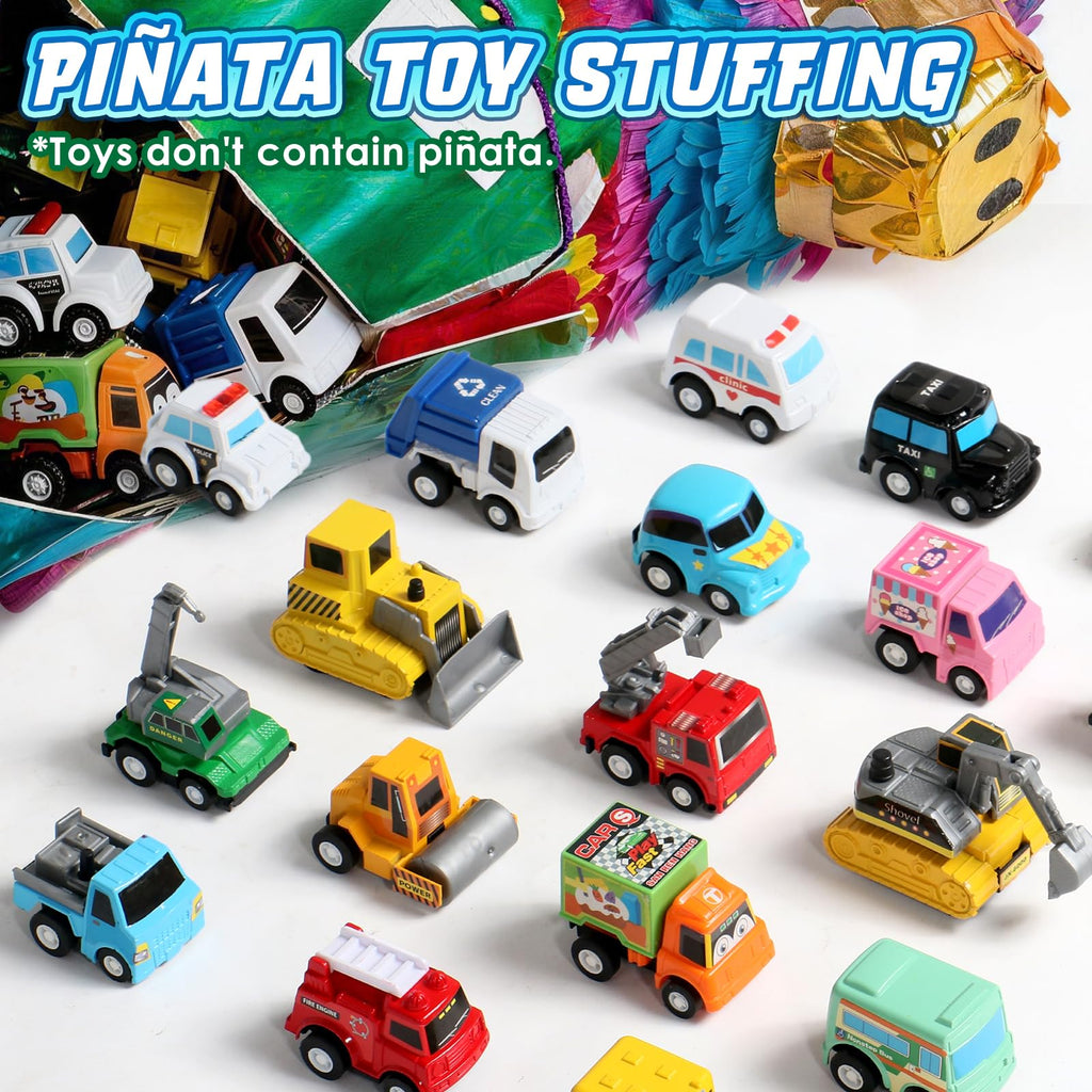 Fajiabao 18-Pack Mini Pull Back Cars for Toddlers, Party Favors, Classroom Prizes