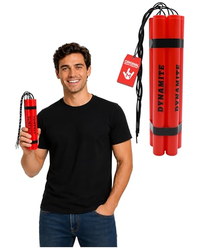 Fake Dynamite Prop Bundle – 6 Red TNT Sticks for Adult Costumes & Theater Props