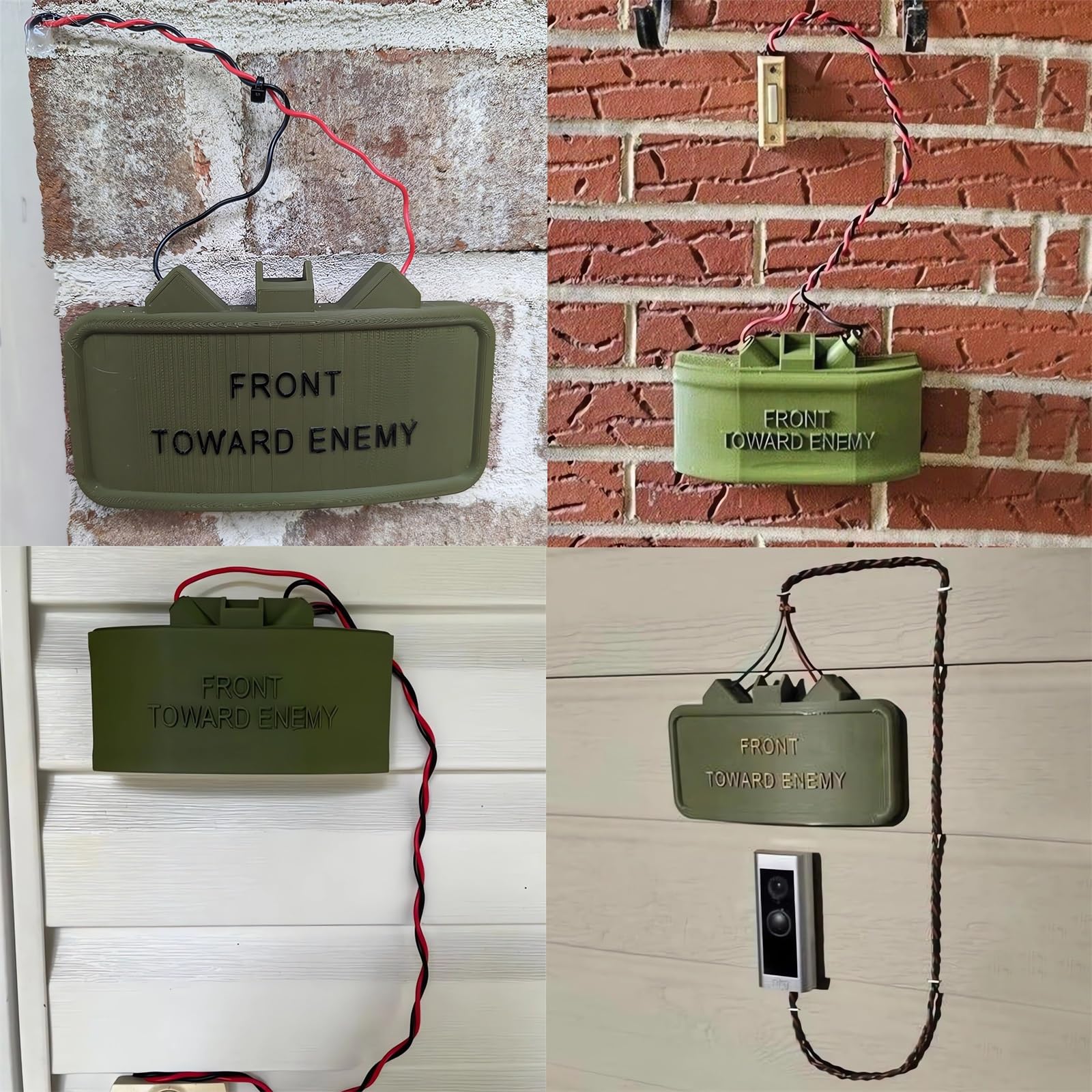 Fake Mine Doorbell Prank Prop - Funny No Soliciting Sign Cover for Home Decor (1 Set)