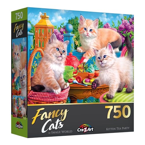 Fancy Cats Kitten Tea Party 750-Piece Jigsaw Puzzle by Cra-Z-Art