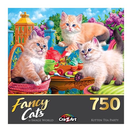 Fancy Cats Kitten Tea Party 750-Piece Jigsaw Puzzle by Cra-Z-Art