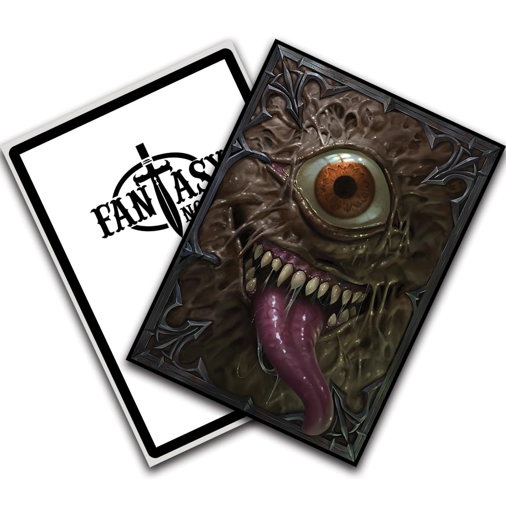 Fantasy North Book of Fiends Textured Matte Card Sleeves (100 Pack) – Standard Size for MTG, Pokemon, Lorcana – Acid-Free, Double Sleeve Ready