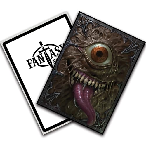 Fantasy North Book of Fiends Textured Matte Card Sleeves (100 Pack) – Standard Size for MTG, Pokemon, Lorcana – Acid-Free, Double Sleeve Ready