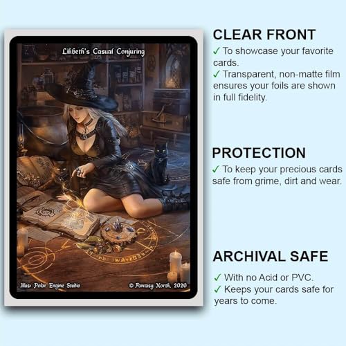 Fantasy North Ranko The Man-Slayer Card Sleeves – 100 Textured Matte Standard Sleeves for MTG, Pokemon, and More