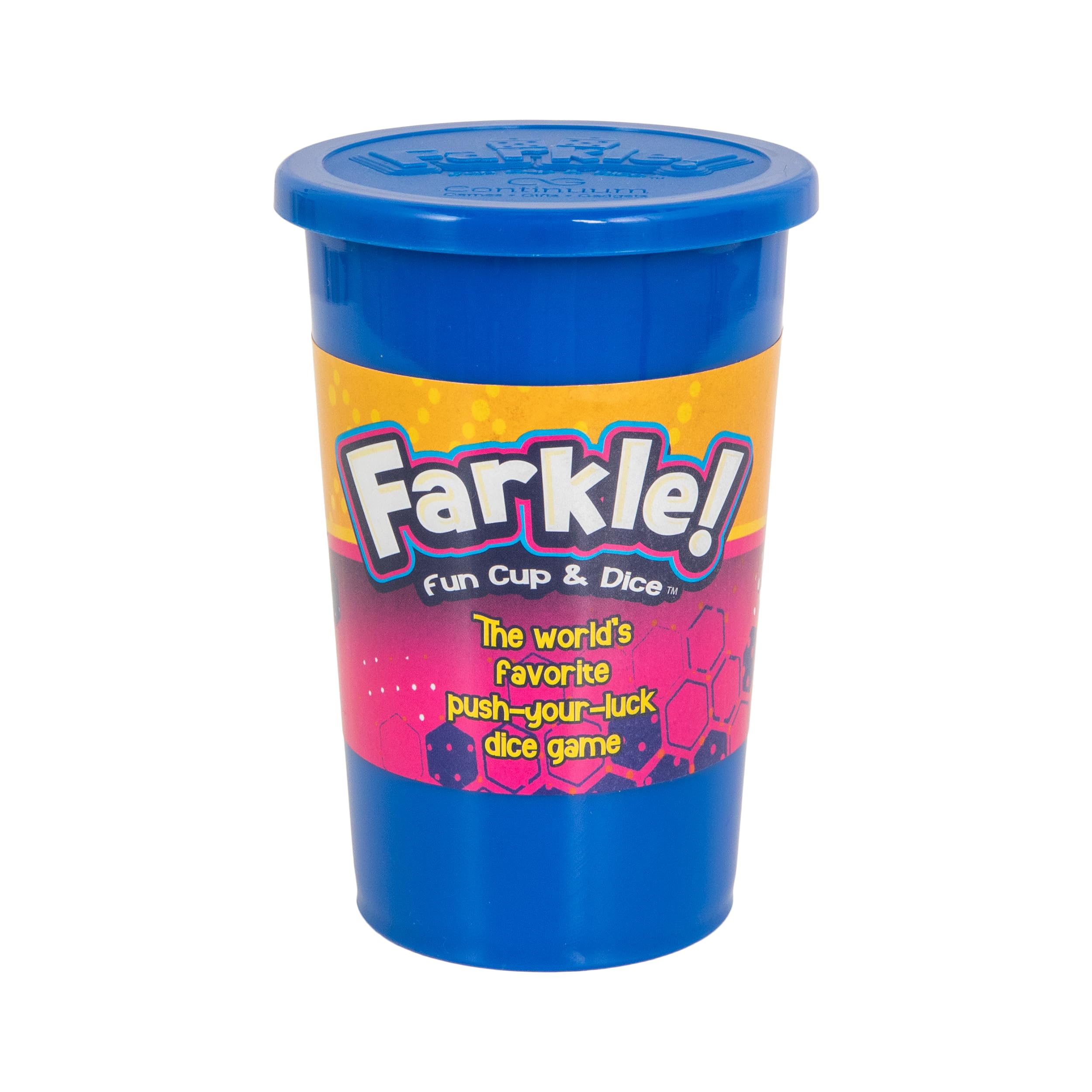 Farkle Fun Cup and Dice – Classic Push-Your-Luck Dice Game with Cup, 6 Dice & Scorepad
