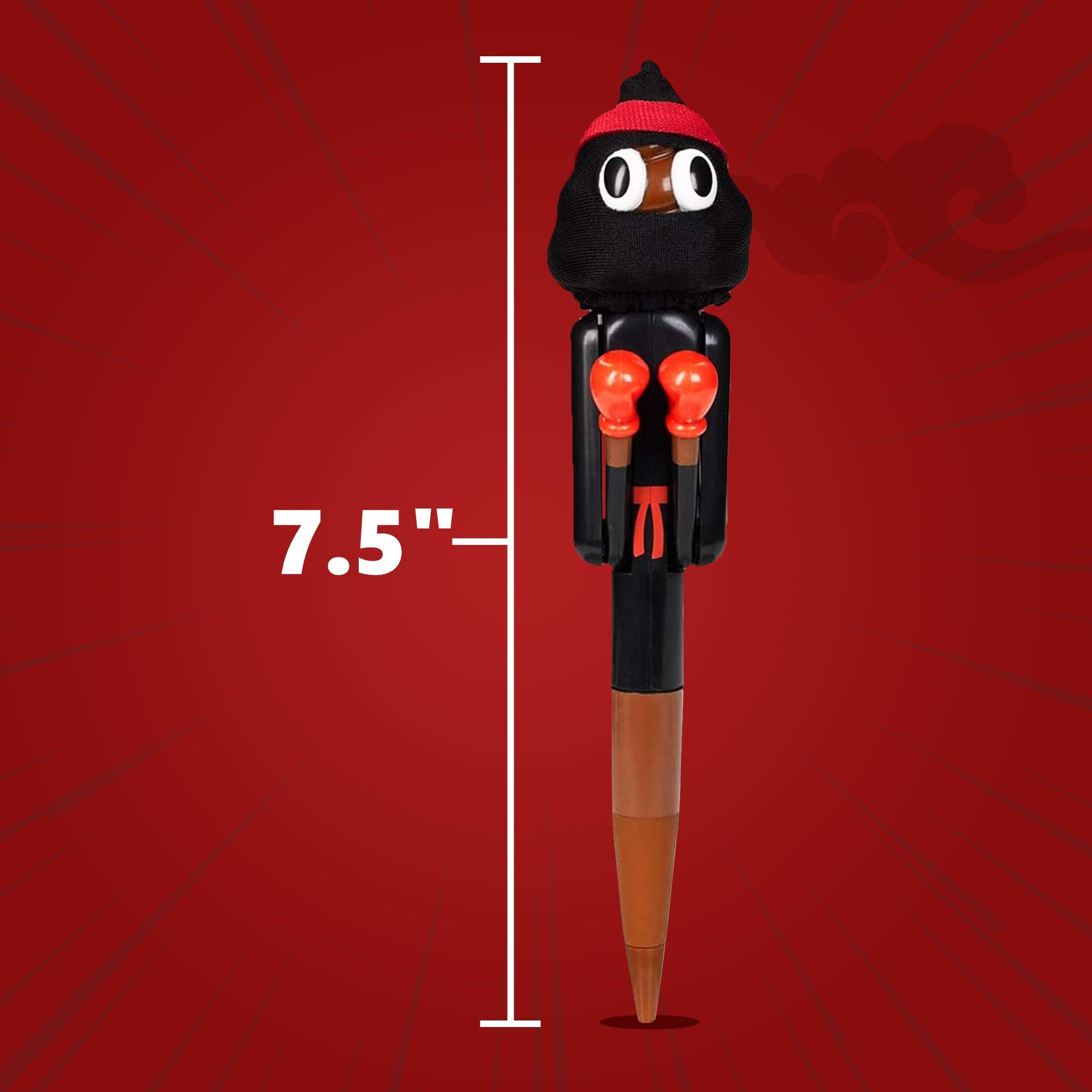 Farting Poop Pen with Punching Arms - Ninja Gag Gift for Kids Ages 4-12, Novelty Pen with Sounds