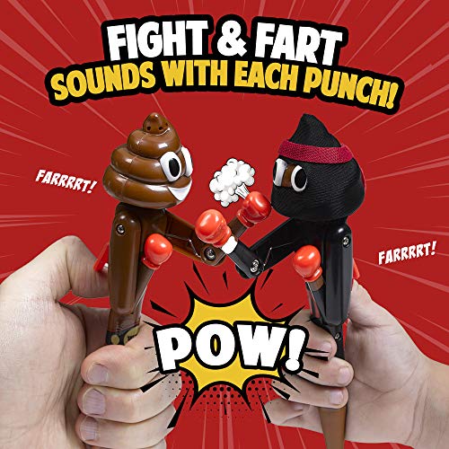 Farting Poop Pen with Punching Arms - Ninja Gag Gift for Kids Ages 4-12, Novelty Pen with Sounds