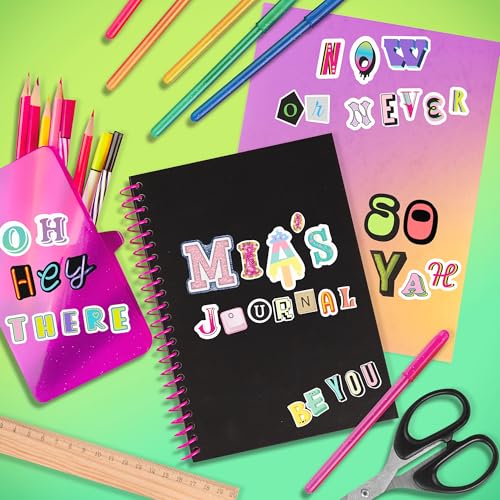 Fashion Angels 2,000+ Alphabet Sticker Book – 40 Sheets of Colorful Letter Stickers for Crafting, Scrapbooking, and Personalizing Notebooks