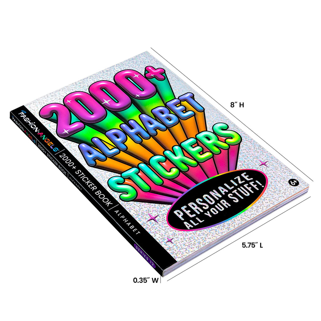 Fashion Angels 2,000+ Alphabet Sticker Book – 40 Sheets of Colorful Letter Stickers for Crafting, Scrapbooking, and Personalizing Notebooks