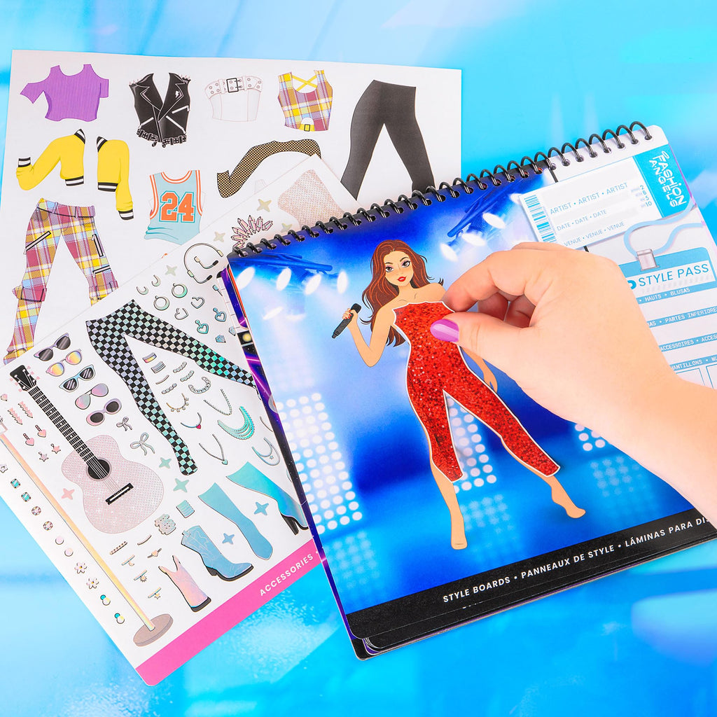 Fashion Angels Live! in Concert Sticker Stylist Set – 600+ Stickers for Creative Pop Star Outfits