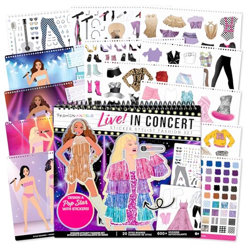 Fashion Angels Live! in Concert Sticker Stylist Set – 600+ Stickers for Creative Pop Star Outfits