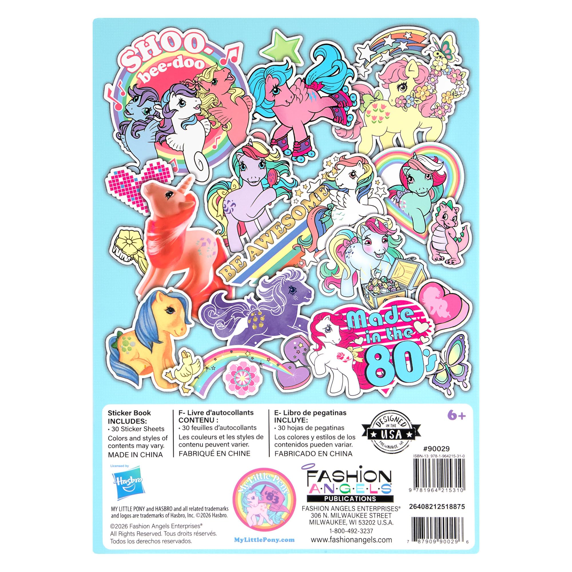 Fashion Angels My Little Pony 1000+ Sticker Book with Glossy Stickers Featuring Twilight Sparkle, Rainbow Dash & Friends