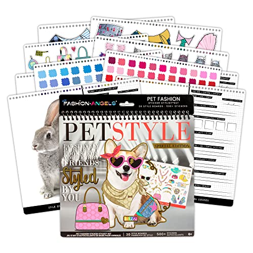 Fashion Angels Pet Fashion Sticker Stylist - 30 Style Boards & 13 Sticker Sheets for Kids Ages 6+