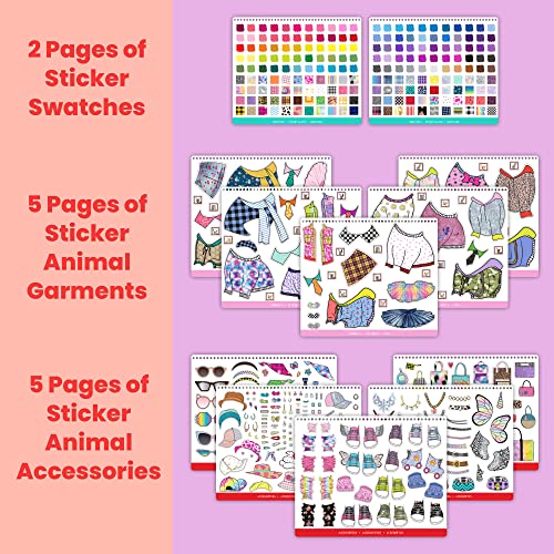Fashion Angels Pet Fashion Sticker Stylist - 30 Style Boards & 13 Sticker Sheets for Kids Ages 6+