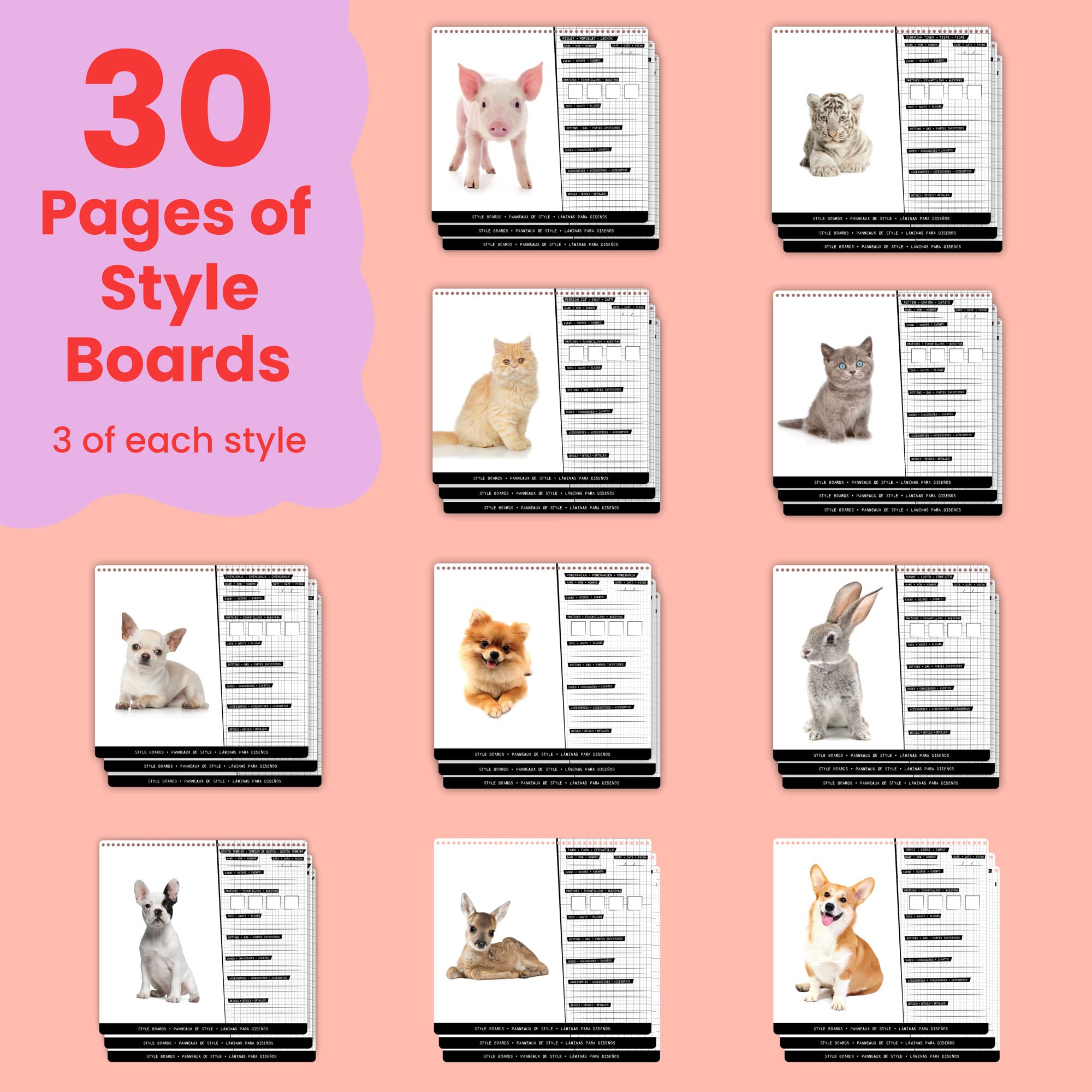 Fashion Angels Pet Fashion Sticker Stylist - 30 Style Boards & 13 Sticker Sheets for Kids Ages 6+
