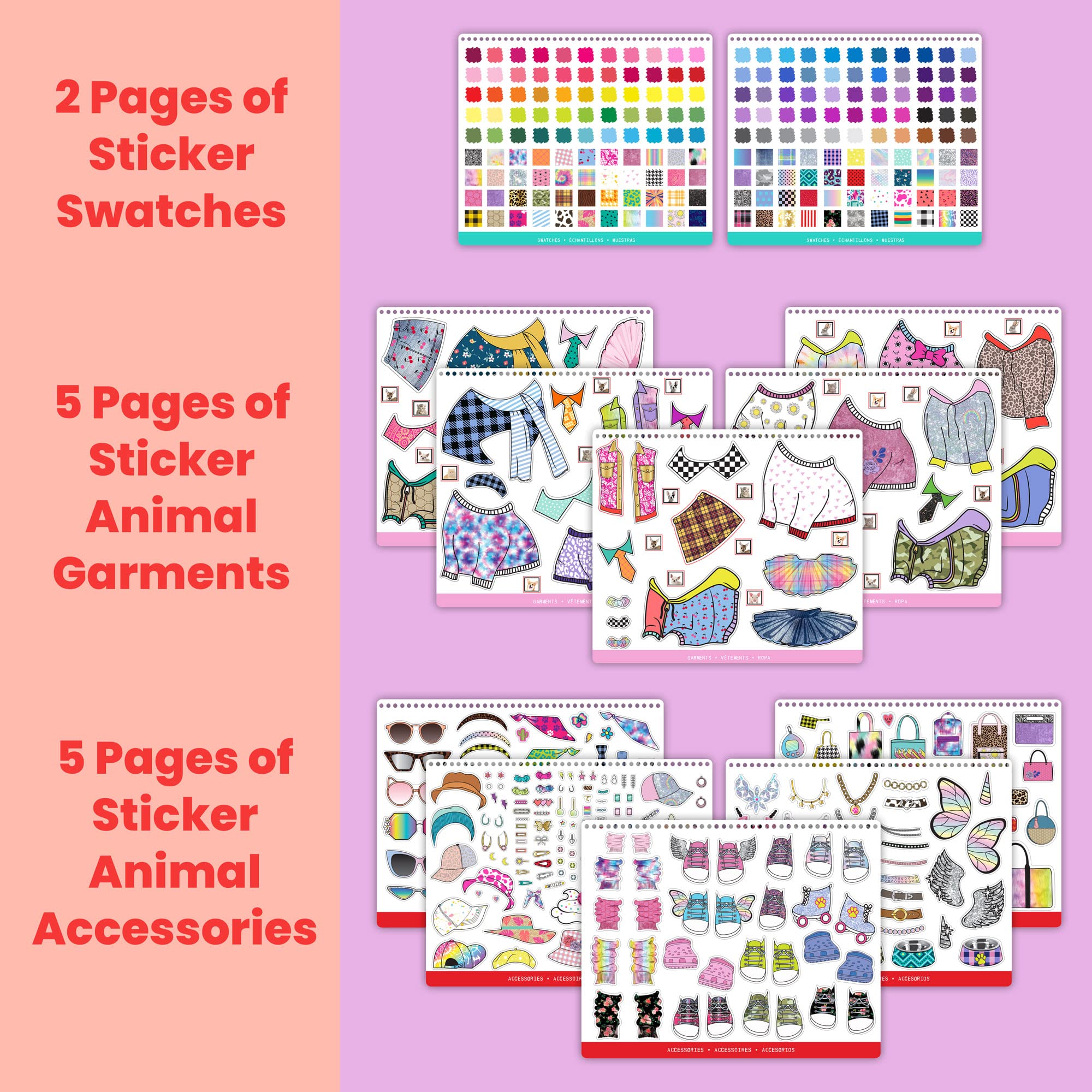 Fashion Angels Pet Fashion Sticker Stylist - 30 Style Boards & 13 Sticker Sheets for Kids Ages 6+