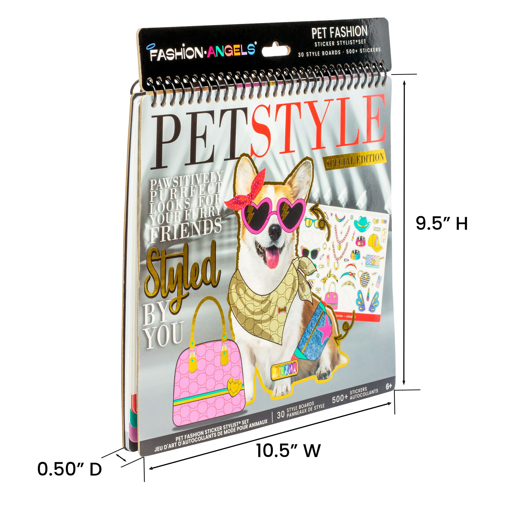 Fashion Angels Pet Fashion Sticker Stylist - 30 Style Boards & 13 Sticker Sheets for Kids Ages 6+